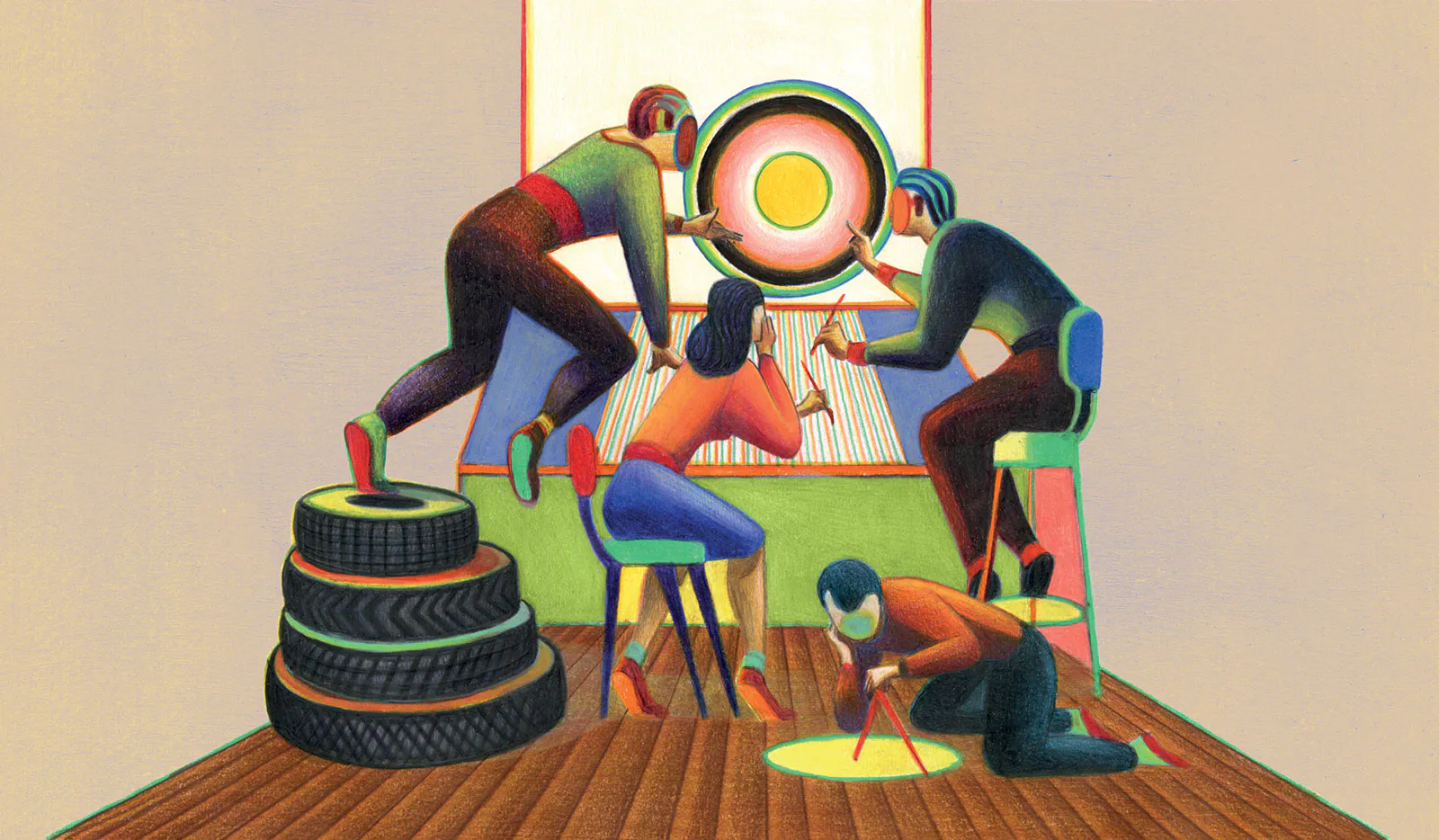 Illustrazione soggetti a lavoro